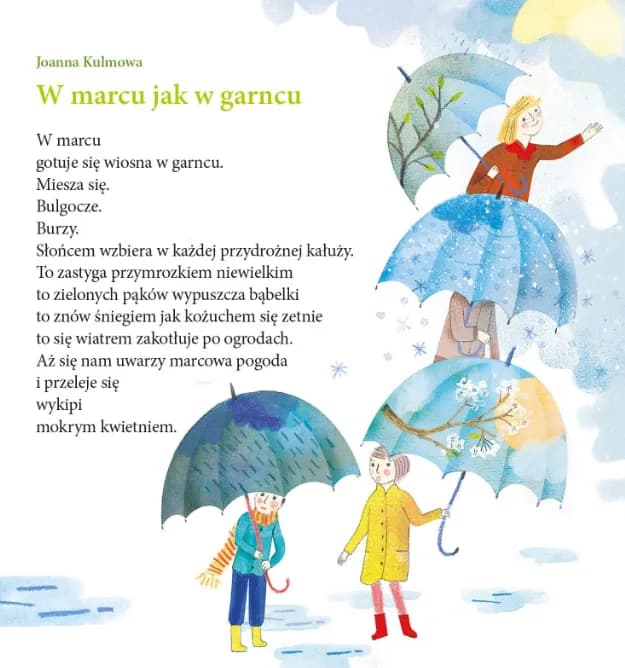 W marcu jak w garncu wiersz - odkryj piękno zmieniającej się wiosny W marcu jak w garncu wiersz - odkryj piękno zmieniającej się wiosny