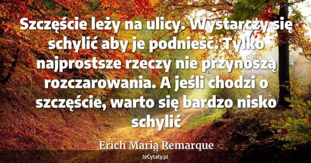 Kto się nie spodziewa - cytat Remarque'a o rozczarowaniach Kto się nie spodziewa - cytat Remarque'a o rozczarowaniach